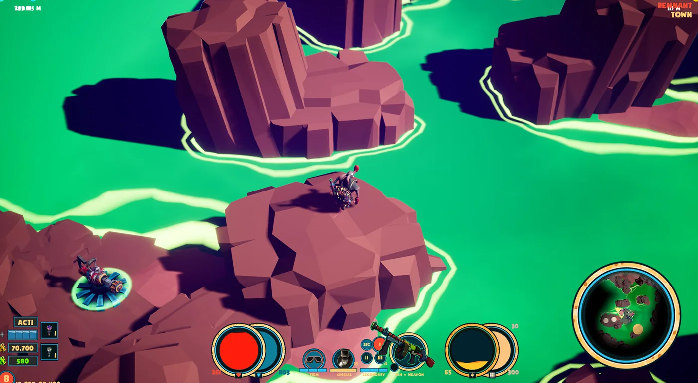 Game screenshot — terrain navigation