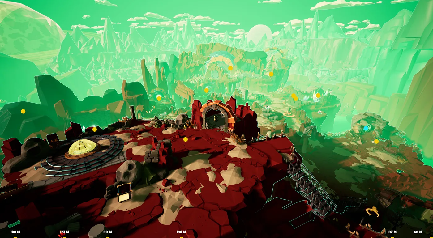 Game screenshot — vast alien world